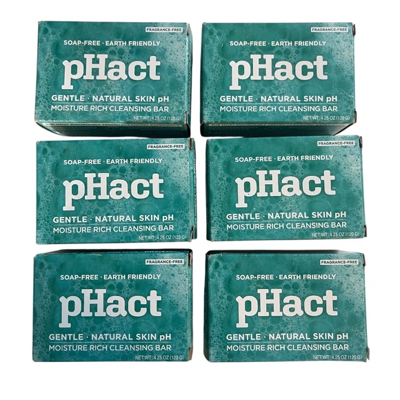 pHact Soap Free Moisturizing Cleansing Bar Lot Set Of 6 Andrew Lessman 4.25 oz - Picture 7 of 8